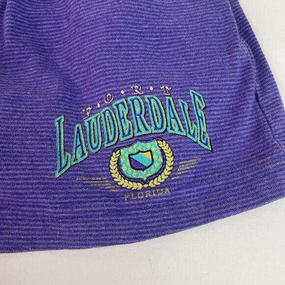 Vintage Fort Lauderdale Athletic Shorts, Women’s Large (OSFA) Purple Drawstring - Picture 2 of 6